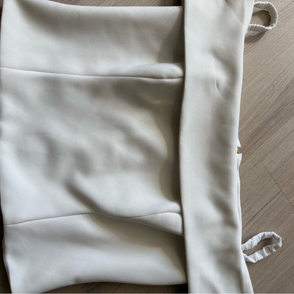 White Spaghetti Off Shoulder Bustier Top